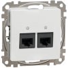 Schneider Electric SCHNEIDER SDD111452 Dátová zásuvka 2xRJ45 kat. 5e UTP, Biela