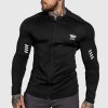 Iron Športový top na zips Aesthetics Unstoppable, čierny, Čierna