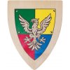 Drevený rytiersky štít s orlom