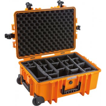 B&W Outdoor Case 6700 incl. divider system orange