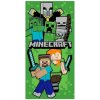 Jerry Fabrics zelená detská osuška 70 x 140 cm Minecraft Let´s Survive