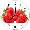 Nástenné sklenené hodiny Jahody fi 30 cm