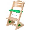 Jitro Detská rastúca stolička Plus Buk Zelený klin + zelený