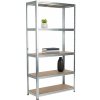 Zinkovaný kovový regál Mamutex Standard 1800x900x450 mm – 5 políc, nosnosť 875 kg