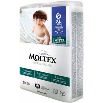 Moltex Pure & Nature natahovací XL +14 kg 18 ks