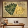 Stieracia mapa Česka DELUXE XXL - zlatá