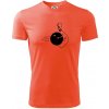 Koule vs kolka - Pánske tričko Fantasy športové - 2XL ( Neónová oranžová )