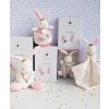 Doudou et Compagnie Paris Doudou Darčeková sada - Plyšový zajačik s muchláčikom 10 cm ružová