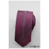 Slim kravata s fialovým vzorom