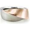 MPM-TIME Nerezový prsteň 7529 (veľkosť 55) - strieborno-ružovej farby - SRI.7529.. size55