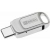 USB kľúč, 32GB, USB 2.0 + USB-C, hliníkový kryt, MYMEDIA 