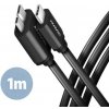 AXAGON BUMM3-CM10AB, SPEED kabel Micro-B USB USB-C, 1m, USB 3.2 Gen 1, 3A, ALU, tpe, černý