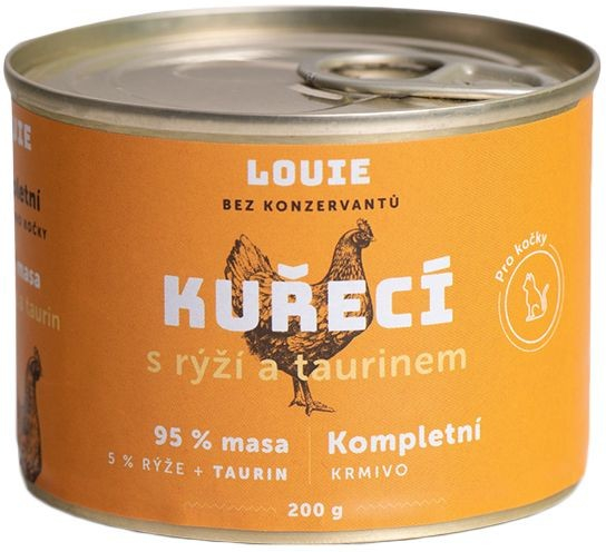 Louie KUŘECÍ Rýžě a Taurin 200 g