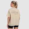 Dámske oversized tričko Iron Aesthetics Fit club, washed beige, Veľkosť L, Farba Béžová