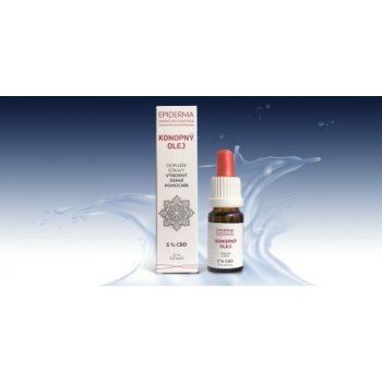 Epiderma konopný CBD olej 5% 10 ml