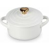 Zapekací a servírovací hrniec Mini Cocotte Heart 250 ml biely