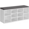 VerDesign, NICO otvorená skrinka na topánky, biela/šedá LTD