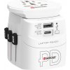 skross Cestovný adaptér, biely, 1x USB-A / 1x USB-C PD, 45 W, kábel USB-C, SKROSS 1.302474