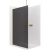 CERANO - Sprchová zástena Walk-in Onyx Top Round Ľ/P - 8 mm - okrúhla vzpera - zlatá, grafitové sklo - 150x200 cm