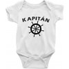 Kapitán kormidlo - Body dojčenské s krátkym rukávom - Krátký r. 18-24 mes ( Biela )