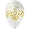 Balóny zlaté bodkované 33cm 6ks