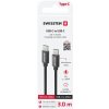 Swissten 71527210 Textile USB-C/USB-C 3m černý