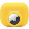 AppleKing 2v1 silikónový ochranný obal pre AirPods Pro 2 (2022) / AirTag 1 / 2 - žltý - možnosť vrátiť tovar ZADARMO do 30tich dní