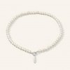 SilveAmo Biely perlový choker s príveskom K016