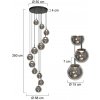 Steinhauer LED závesné svietidlo Bollique, 12-pl. okrúhle, čierne, sklo - 4195ZW
