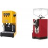 Gaggia New Classic E24 BC, yellow + Eureka Mignon Specialita, CR ferrari red
