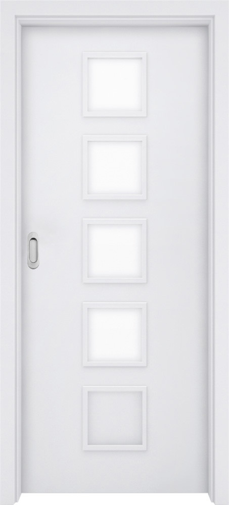 Invado Posuvné dvere do puzdra Torino 5 Biela CPL 60 x 197 cm