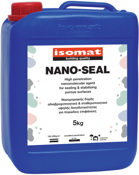 ISOMAT NANO-SEAL - Ochrana pred vlhkosťou a stabilizátor povrchu Farba: Svetlomodrá (Transparentná po zaschnutí), Hmotnosť: 5 kg