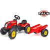Falk šliapací traktor 2058L Country Farmer s vlečkou – červený 3016202058128