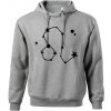 Súhvezdie - Leo - Lev - Oversized mikina pánska Moon - kratšia + širšia - 3XL ( Tmavosivý melír )