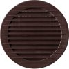 airRoxy AOZh 125 mm PVC větrací mřížka kruhová s přírubou a jemnou mřížkou, hnědá