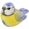 Hrajúci plyšový vtáčik - Sýkorka modrinka