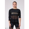 NEBBIA INTENSE Mesh dámske tričko, čierna S
