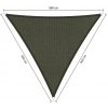 Lazy Momo Slnečný Trojuholník shadow 3,6 x 3,6 x 3,6 m Farba: Deep Šedá