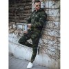 Camo zelená pánska tepláková súprava (ax0622z) Black XXL