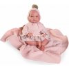 Reborn miminko - Sweet Reborn Nica na růžové dečce od firmy Antonio Juan ze Španělska (Sweet Reborn Nica con toquilla)