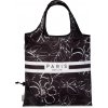 Punta skladacia nákupná taška Paris - čierne kvety