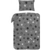 XPOSE® Obliečky do postieľky LABKY - sivé obliečky 100x135 cm, 40x60 cm, Bavlna + Predĺžená možnosť vrátenia tovaru do 50 dní