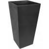 Kvetináč z recyklovanej gumy čierny Multyhome 36 cm x 36 cm x 70 cm