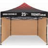 TENTino PROMO nožnicový stan 3x3 m STEEL s potlačenou STRECHOU Farba opláštenia: 10B - SVETLO HNEDÁ, Počet bočních plachet: konstrukce + střecha TENTino + 3x boční strana