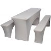 TENTino Elastický poťah STANDARD na pivný set 220x50 - 220x70 cm SVETLOŠEDÁ / SILVER