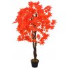 vidaXL Umelá rastlina javorový strom s kvetináčom 120 cm červený
