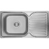 Jednokomorový drez Kuchinox oceľový drez strieborný