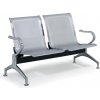 Kovová lavica do čakární STRONG, 2-sedadlo, strieborná
