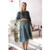 Tehotenské šaty na dojčenie Lovely Midi Dress Turquoise