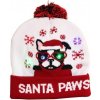 Vianočná čiapka so svetielkami SANTA PAWS